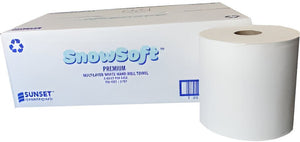 Snow Soft - 700 Feet Premium White Roll Towel, Pack of 6 - HWT700S