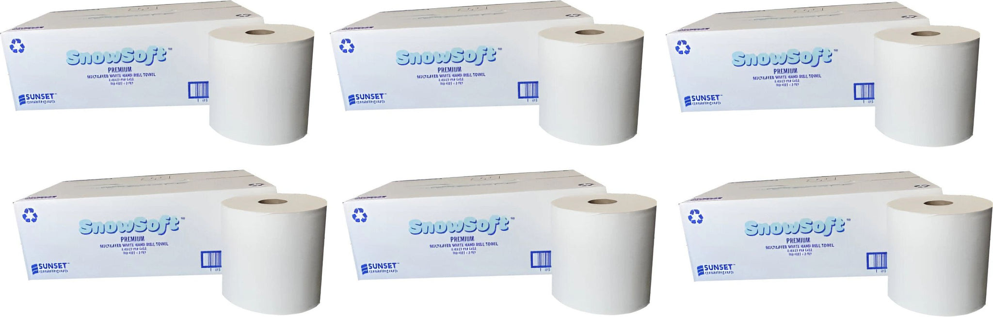 Snow Soft - 700 Feet Premium White Roll Towel, Pack of 6 - HWT700S