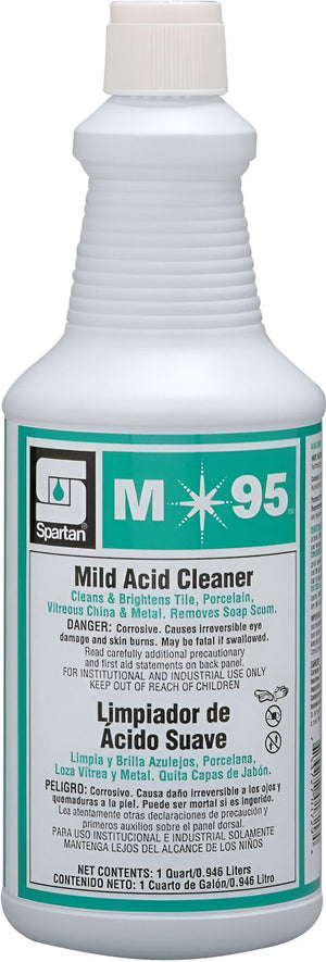 Spartan - 1 QT M95 Restroom Cleaner, Pack of 12 - 711503C