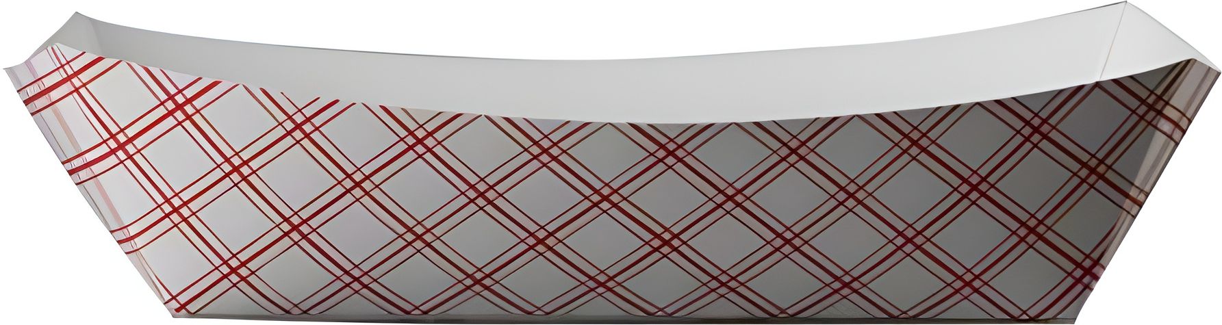 Specialty Quality Packaging - #1000, 10 lb Rectangle Red Plaid Food Tray, Pack of 500 - 8110