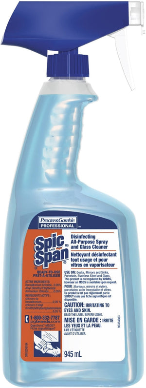 Spic & Span - 945 ml All Purpose Spray & Glass Cleaner, Pack of 8 - 16900639