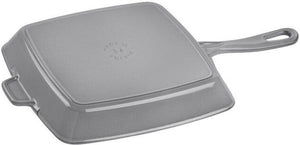 Staub - 10" Cast Iron Square Grill Pan Graphite Grey (26 cm) - 1003309