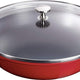 Staub - 12" Cast Iron Wok with Glass Lid Cherry Red (30 cm) - 40511-345