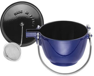 Staub - 1.16 QT Cast Iron Tea Kettle Dark Blue 1.1L - 1004372