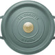 Staub - 2.32 QT Round Cast Iron Cocotte Eucalyptus 2.2L - 1025319