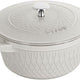 Staub - 4.25 QT Round Twister Cocotte White Truffle 4L - 1023541