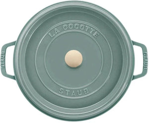 Staub - 5.5 QT Round Cocotte Eucalyptus 5.2L - 1023968