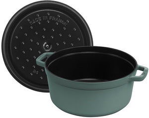 Staub - 5.5 QT Round Cocotte Eucalyptus 5.2L - 1023968