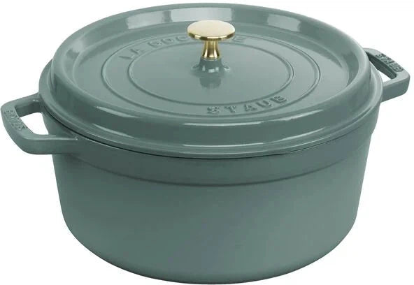 Staub - 5.5 QT Round Cocotte Eucalyptus 5.2L - 1023968