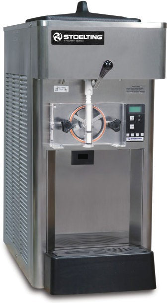 Stoelting - 15.12" x 28.87" x 35.62" 208-240 V Water Cooled Gravity Fed Single Flavor Soft Serve Countertop Machine - F111-18I