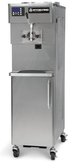 Stoelting - 208-240V 3-Phase 50-Hz Water-Cooled Single-Flavor Soft Serve Snd Frozen Yogurt Freezer With Refrigerated Mix Storage Cabinet - U411-38I2