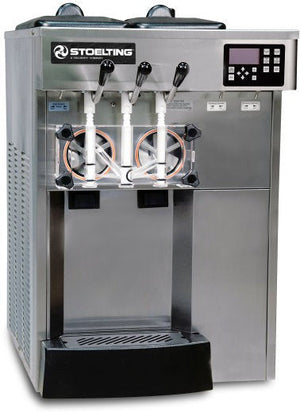 Stoelting - 22" x 28.5" x 34.75" 220-240 V Air Cooled WiFi-Enabled Twin Twist Soft Serve Countertop Machine - E131X-302I2