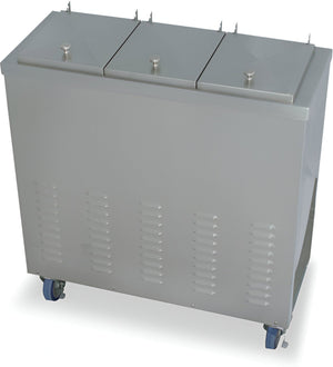 Stoelting - 220-240V, 4.25 Gallon Air Cooled Three Compartment Frozen Custard and Italian Ice Dipping Cabinet - MDC3X-302