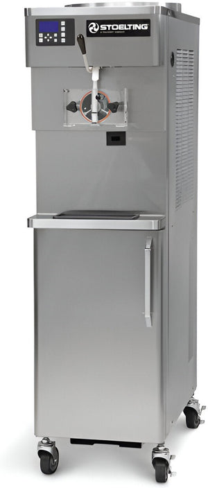 Stoelting - 380-415V, 3 Phase Air Cooled Single Flavor Soft Serve and Frozen Yogurt Freezer with Refrigerated Mix Storage Cabinet - U411X-114I2