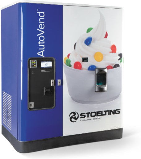 Stoelting - 66.37" x 41.88" x 87.25" 208-240 V Air Cooled Self Serve Soft Serve And Frozen Yogurt Machine - AUTOVEND-38I3