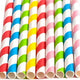 Stone - 10" Striped Unwrapped Milkshake Paper Straw, 250/Cs - 400200