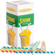 Stone - 10" Striped Unwrapped Milkshake Paper Straw, 250/Cs - 400200