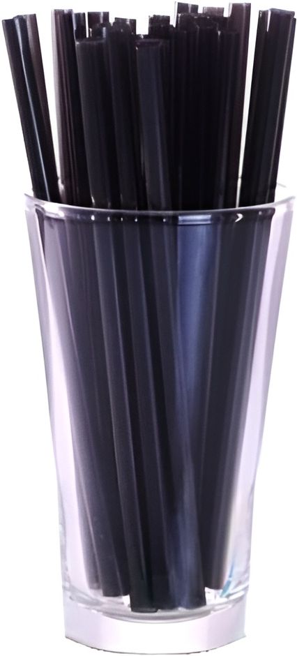 Stone - 6" Black Super Cocktail Straw, 2Pack of 500 - 022700