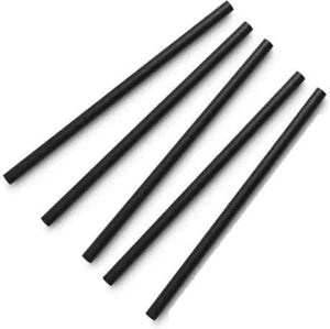 Stone - 8” Black Paper Milkshake Straw, 500/BX - ST400120