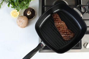 Swiss Diamond - 11" x 11" XD Non-Stick Induction Deep Square Grill Pan (28 cm x 28 cm) - XD66281i