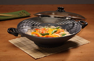 Swiss Diamond - 14" XD Non-Stick Induction Wok with Lid & Rack (36 cm) - XD61136ic