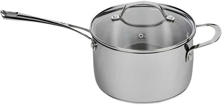 Swiss Diamond - DLX 3.6 QT Premium Stainless Steel Saucepan & Glass Lid - PSLA31220iC