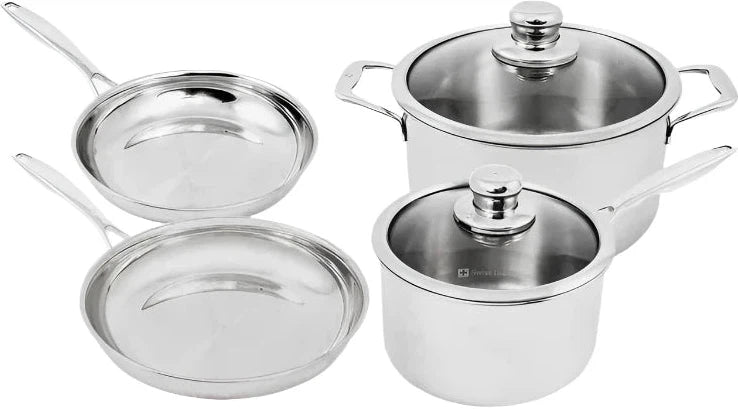 Swiss Diamond - Premium Clad 6 Piece Cookware Set - SDCLAD06PCSET