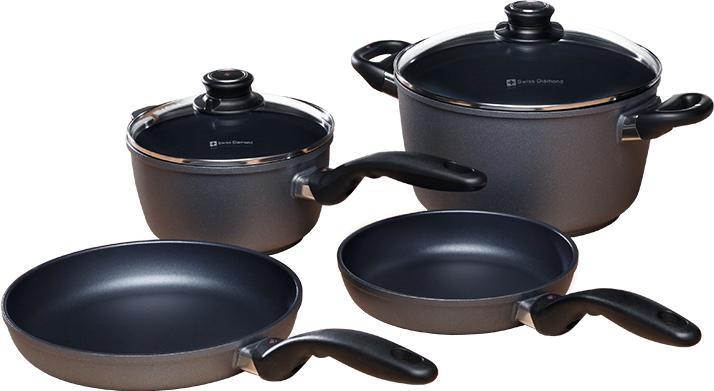 Swiss Diamond - XD Non-Stick Newlywed Kitchen Kit Cookware, Set of 6 Piece - XDSET606