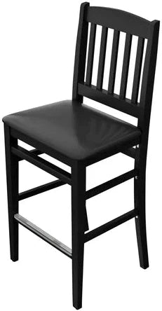 Tarrison - 16" Black Frame, Black Vinyl Upholstery Educator Bar Stool - ISG0103UBLBL-KIT