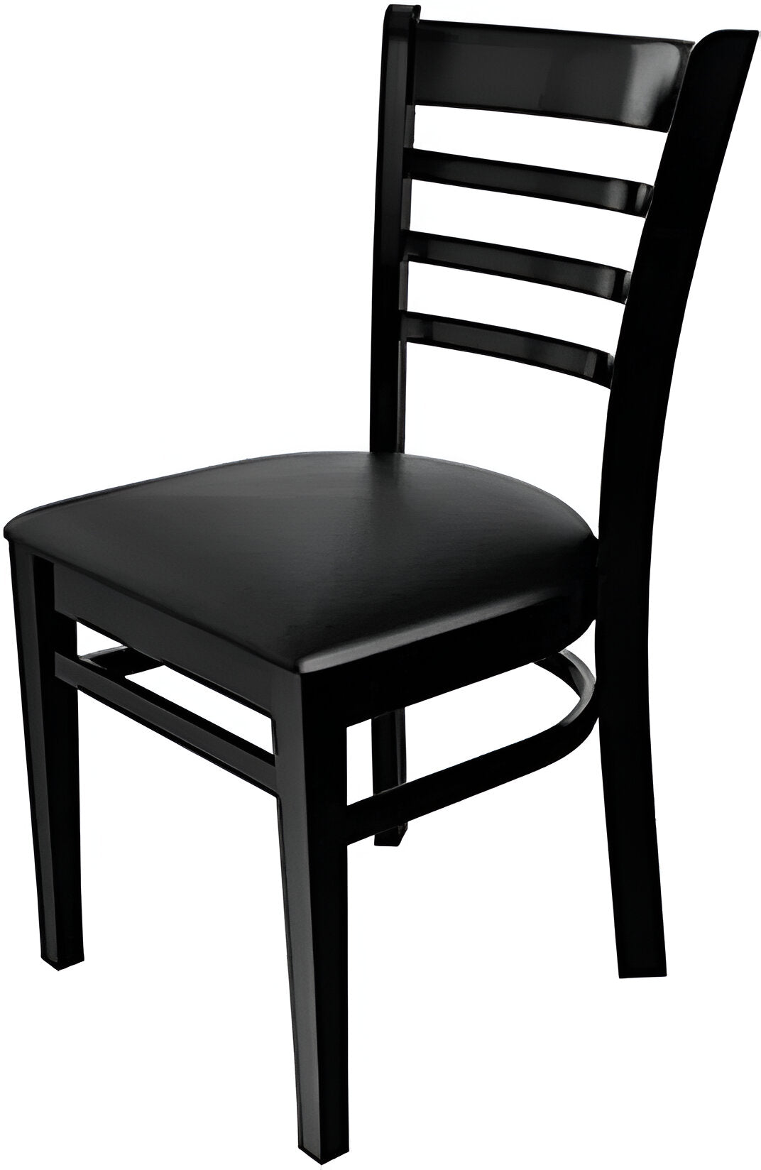 Tarrison - 17" Kona Finish with Black Vinyl Upholstery Carlisle Side Chair - ISG0101UKNBL-KIT