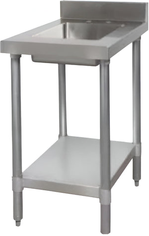 Tarrison - 18" x 30" Work Table with Prep Sink with Galvanized Undershelf - WT4BS-18WS