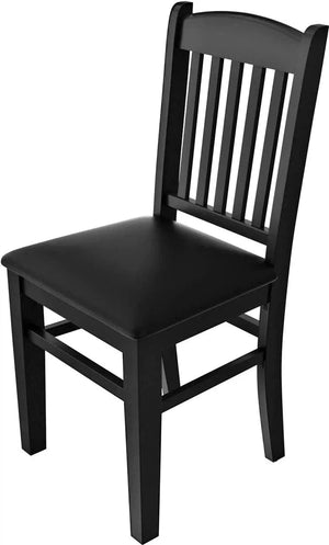 Tarrison - 19" Black Frame, Black Vinyl Upholstery Educator Side Chair - ISG0101UBLBL-KIT