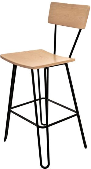 Tarrison - 20" Natural with Black Frame Natalie Barstool - ISG0503WNABL-KIT