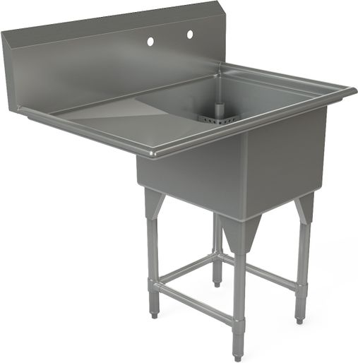 Tarrison - 27" One Compartment Sink With Left-Hand Drainboards - TA-CDS118L16-KIT