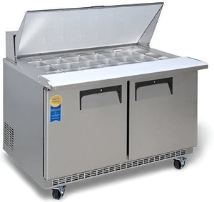 Tarrison - 27.5" Megatop Sandwich Prep Table with Back Mount Compressor - CTSP-1-27MT