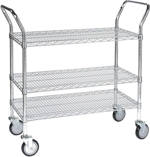 Tarrison - 30" x 21" x 38" 3-Tier Utility Cart with PolySeal Clear Epoxy Finish - UC21303Z