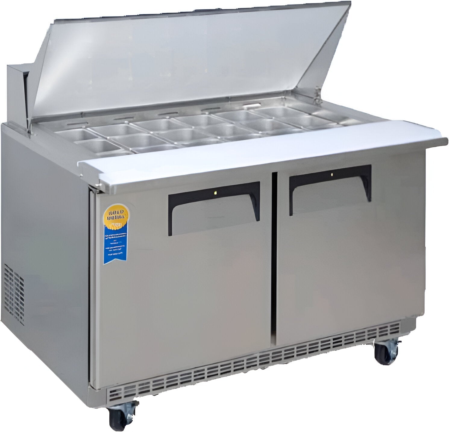 Tarrison - 35.5" Megatop Sandwich Prep Table with Back Mount Compressor - CTSP-2-36MT