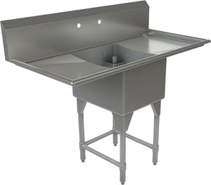 Tarrison - 54" 16 Gauge One Compartment Sink With 2 Drainboards - TA-CDS118LR16-KIT