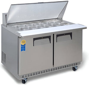 Tarrison - 59.5" Megatop Sandwich Prep Table with Back Mount Compressor - CTSP-2-60MT