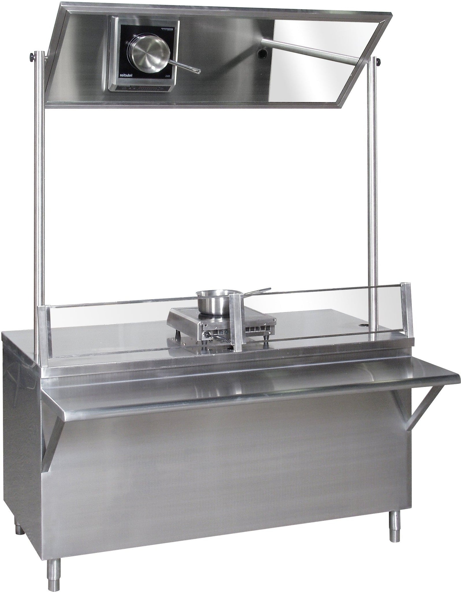 Tarrison - 60" Cabinet Base Demo Table with Overhead Mirror - DTCB3060