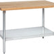 Tarrison - 60" x 24" Butcher Block Top Work Table with Galvanized Undershelf - HTS-2460G