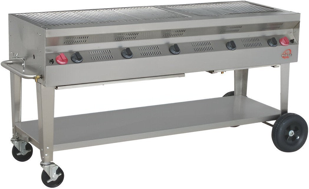 Tarrison - 66.5" Bubba Q Big Daddy LP Gas Commercial Outdoor Charbroiler - FL-TSG60RCP