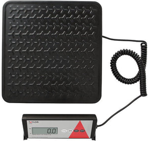 Taylor - 400 lb Digital Receiving Scale with Steel Tread Plate Platform - TE400