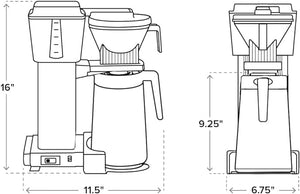 Technivorm - Moccamaster KBGT 40 Oz Red Coffee Maker with Thermal Carafe - 79319