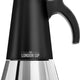 The London Sip - 10 Cup Black Stainless Steel Stovetop Espresso Coffee Maker - EM10B