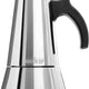 The London Sip - 10 Cup Silver Stainless Steel Stovetop Espresso Coffee Maker - EM10S