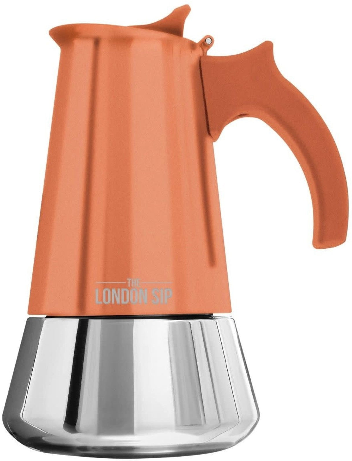 The London Sip - 3 Cup Copper Stainless Steel Stovetop Espresso Coffee Maker - EM3C