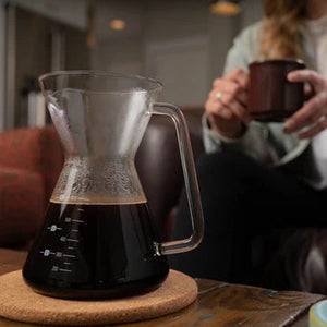 The London Sip - 600 ml Glass Pour Over Carafe With Reusable Filter - GC600