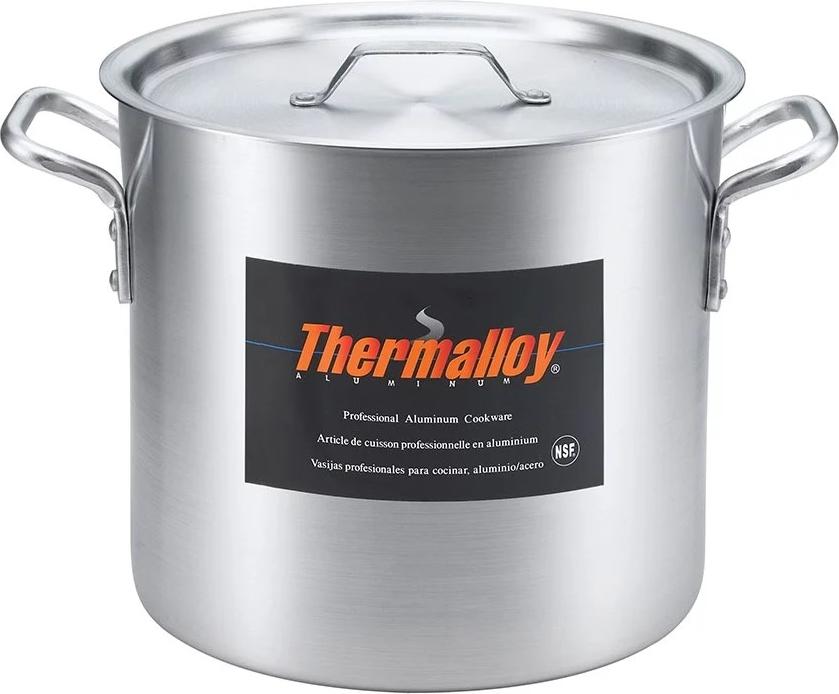 Thermalloy - 8 QT Aluminum Heavy Duty Stock Pot - 5814108 (Lid Not Included)