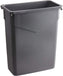 TiSA - 15 Gal Grey Rectangle Wastecan, 5/cs - TS0056